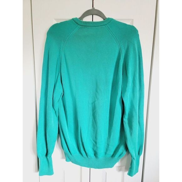 Pickering Men's Sweater Vintage 80's Lodge @ Koele Hawaii Green L/S V-Neck - Picture 2 of 6